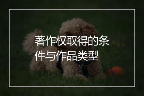 著作权取得的条件与作品类型