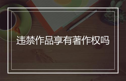 违禁作品享有著作权吗