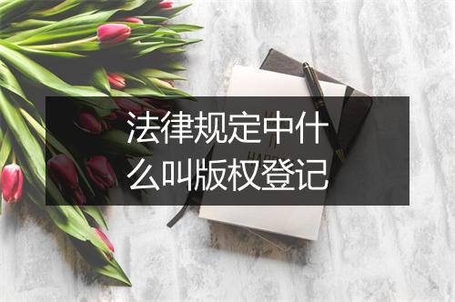 法律规定中什么叫版权登记