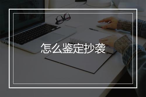 怎么鉴定抄袭