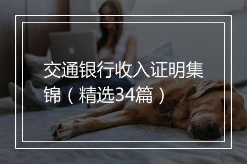 交通银行收入证明集锦（精选34篇）
