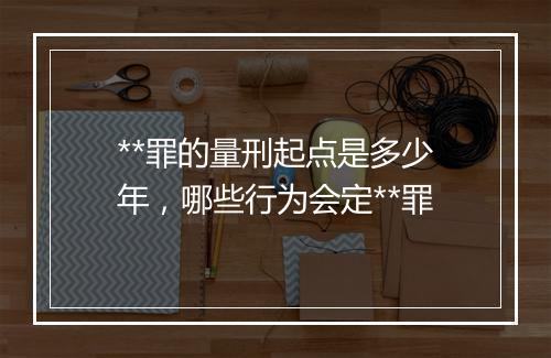 **罪的量刑起点是多少年，哪些行为会定**罪