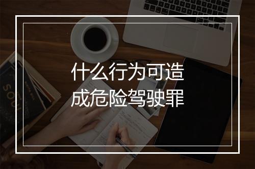 什么行为可造成危险驾驶罪