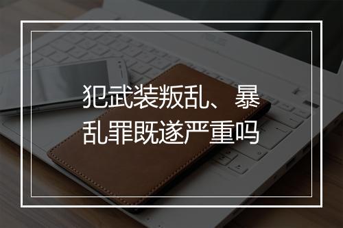 犯武装叛乱、暴乱罪既遂严重吗