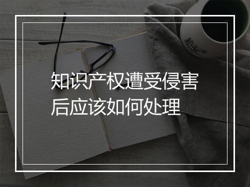 知识产权遭受侵害后应该如何处理