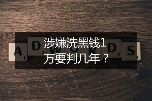 涉嫌洗黑钱1万要判几年？