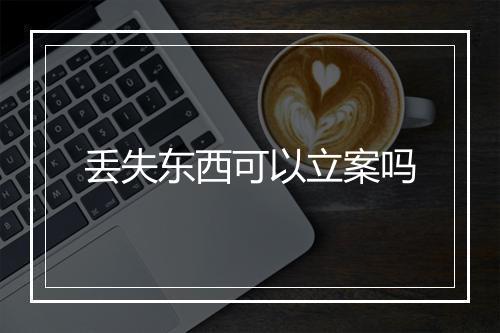 丢失东西可以立案吗
