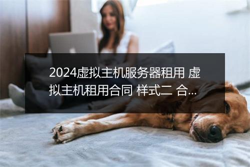 2024虚拟主机服务器租用 虚拟主机租用合同 样式二 合集11篇