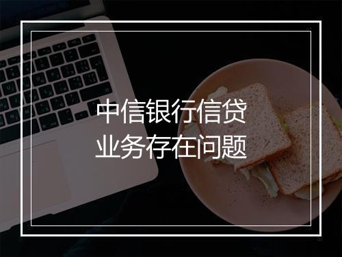 中信银行信贷业务存在问题