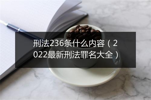 刑法236条什么内容（2022最新刑法罪名大全）