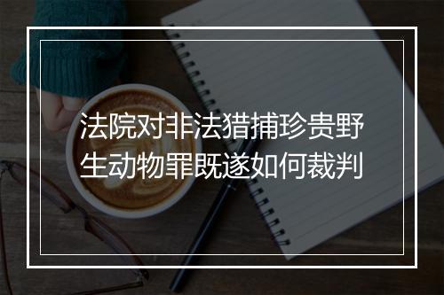 法院对非法猎捕珍贵野生动物罪既遂如何裁判