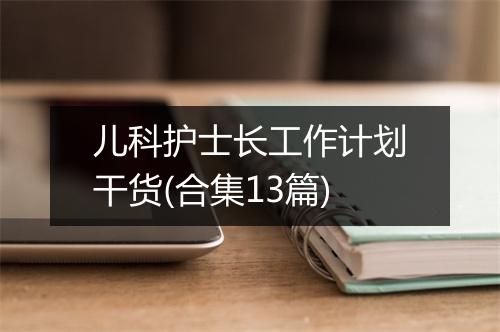 儿科护士长工作计划干货(合集13篇)