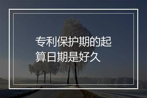 专利保护期的起算日期是好久