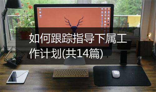 如何跟踪指导下属工作计划(共14篇)