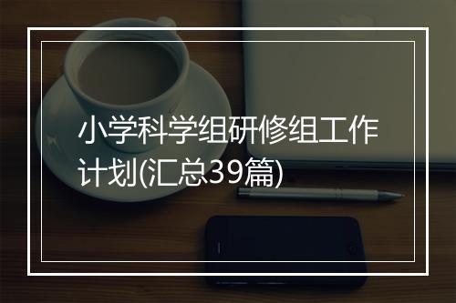 小学科学组研修组工作计划(汇总39篇)