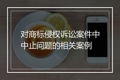 对商标侵权诉讼案件中中止问题的相关案例