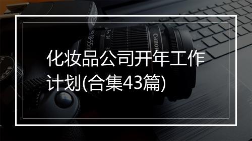 化妆品公司开年工作计划(合集43篇)