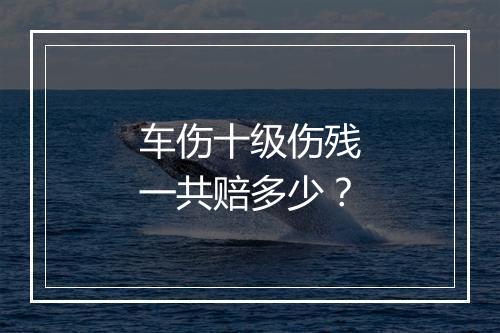 车伤十级伤残一共赔多少？
