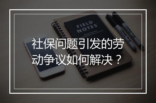 社保问题引发的劳动争议如何解决？