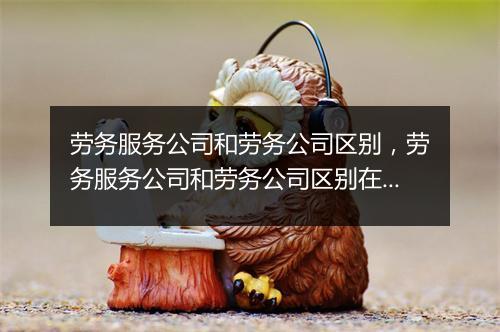 劳务服务公司和劳务公司区别，劳务服务公司和劳务公司区别在哪