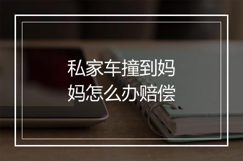 私家车撞到妈妈怎么办赔偿
