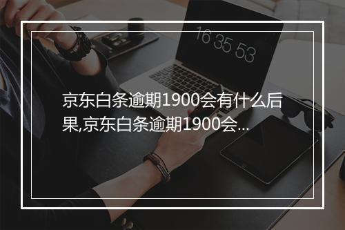 京东白条逾期1900会有什么后果,京东白条逾期1900会被追究什么责任