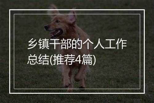 乡镇干部的个人工作总结(推荐4篇)