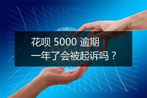 花呗 5000 逾期一年了会被起诉吗？