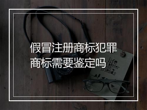假冒注册商标犯罪商标需要鉴定吗