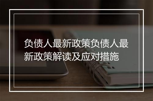 负债人最新政策负债人最新政策解读及应对措施