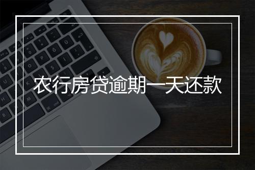 农行房贷逾期一天还款