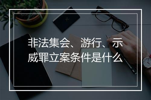 非法集会、游行、示威罪立案条件是什么