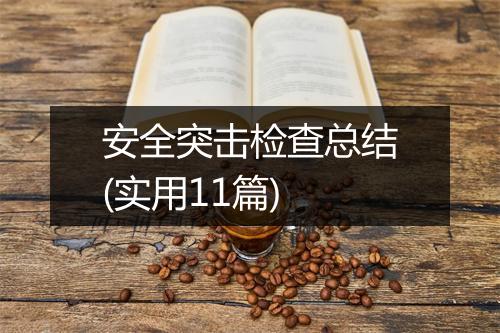安全突击检查总结(实用11篇)