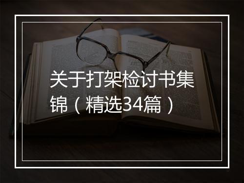 关于打架检讨书集锦（精选34篇）