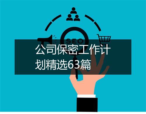 公司保密工作计划精选63篇