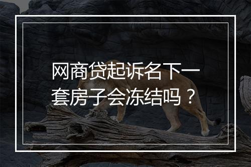 网商贷起诉名下一套房子会冻结吗？