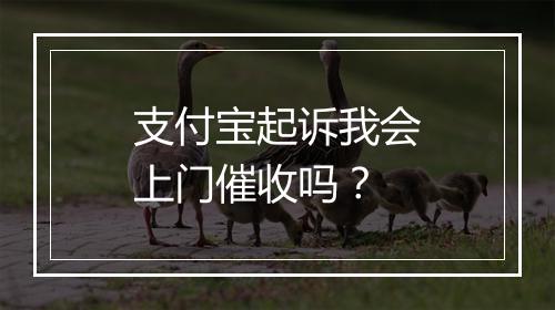支付宝起诉我会上门催收吗？