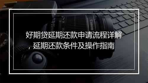好期贷延期还款申请流程详解，延期还款条件及操作指南