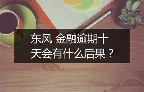 东风 金融逾期十天会有什么后果？