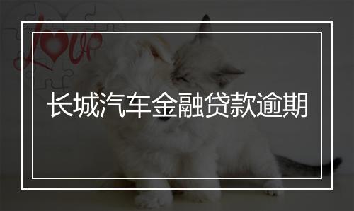 长城汽车金融贷款逾期