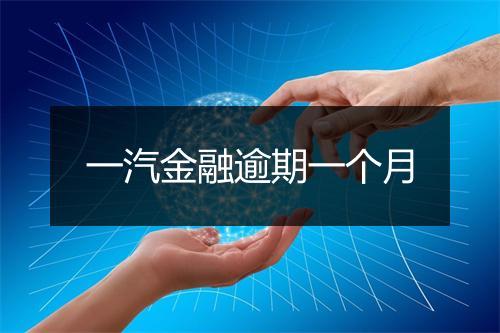 一汽金融逾期一个月