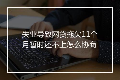 失业导致网贷拖欠11个月暂时还不上怎么协商
