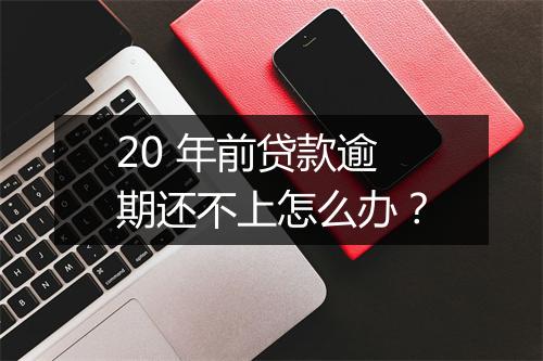 20 年前贷款逾期还不上怎么办？
