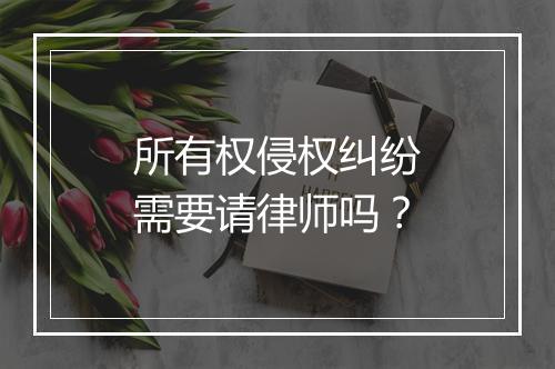 所有权侵权纠纷需要请律师吗？