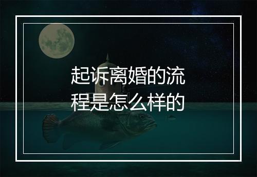 起诉离婚的流程是怎么样的