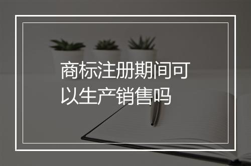 商标注册期间可以生产销售吗