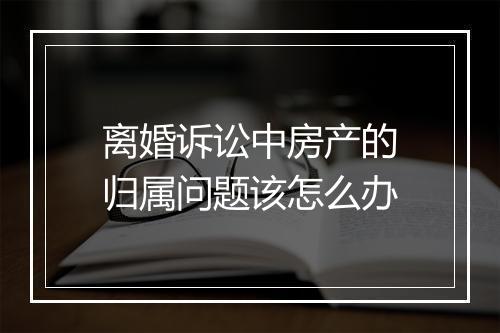 离婚诉讼中房产的归属问题该怎么办