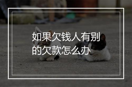 如果欠钱人有别的欠款怎么办