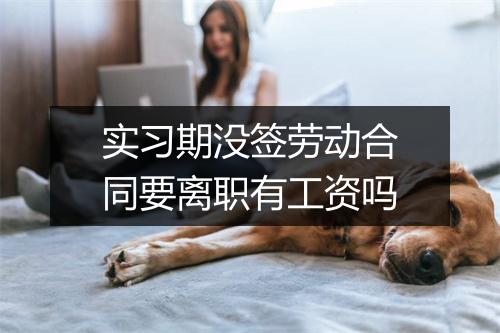 实习期没签劳动合同要离职有工资吗