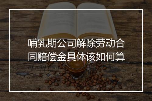 哺乳期公司解除劳动合同赔偿金具体该如何算